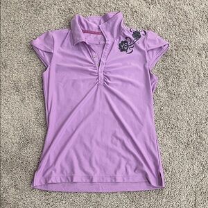 Athleta Lavender Polo Shirt